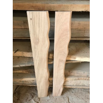 Deckbrett, Eiche mit gefräster Kante, 100x14cm breit, 2cm lang, 2 Stück 